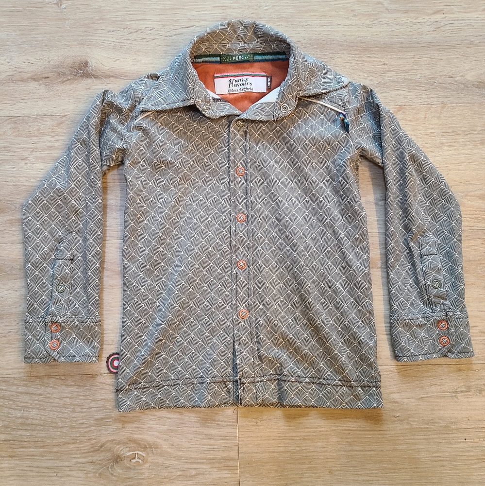 European Brand 4funky flavours long sleeve boys shirt SZ 3T w/ snaps
